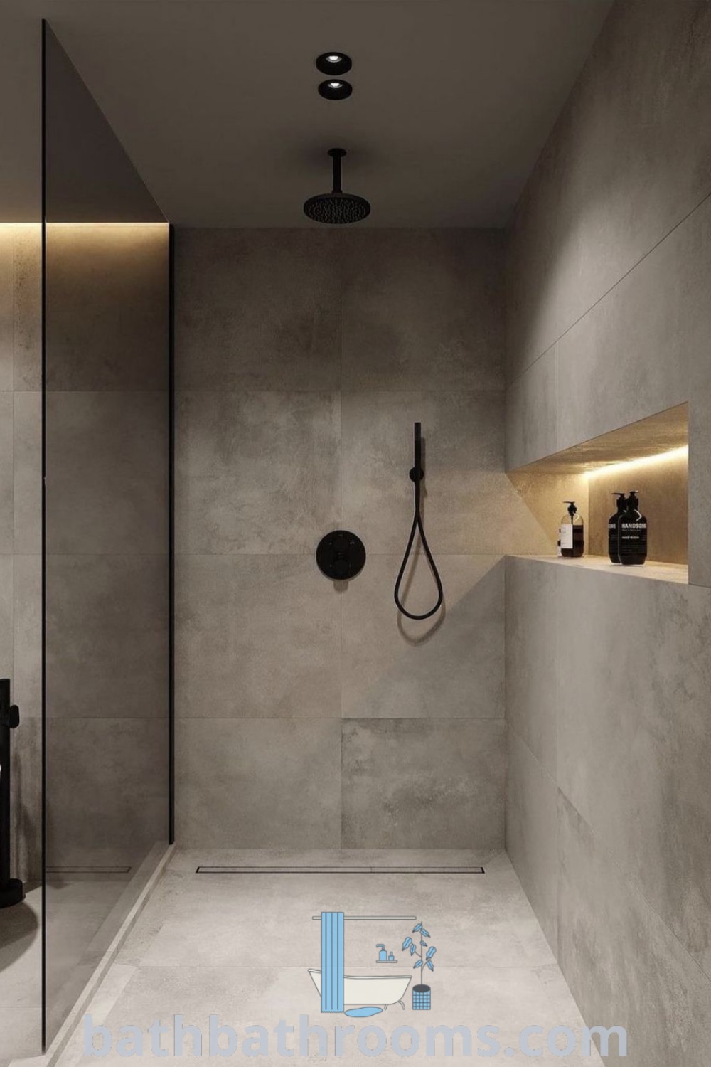 A clean and modern light brown bathroom featuring a shower stall, sink, and bathtub in a stylish layout. This space exemplifies cozy bathroom design styles and inspiring ideas for maximizing both functionality and aesthetic appeal. Explore more decor ideas and inspirations at bathbathrooms.com.