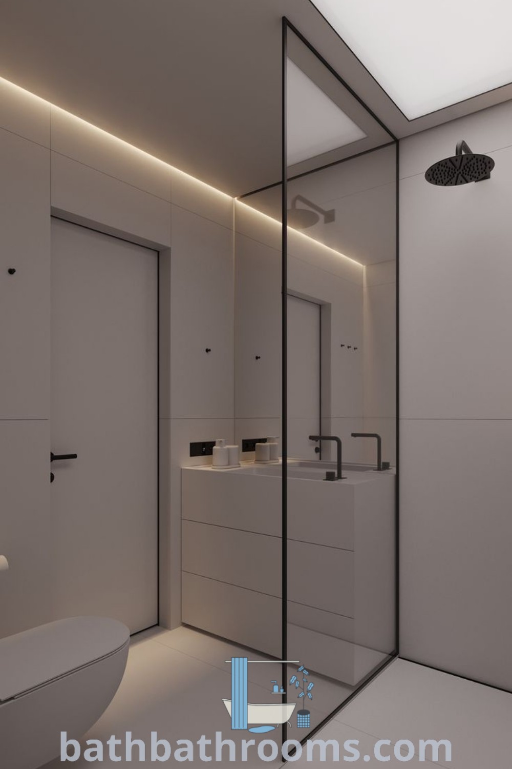 A clean and modern bathroom design with sleek fixtures and minimalist decor, showcasing simple yet inspirational design ideas. Perfect for those seeking cozy aesthetics and functional designs for their homes. Learn more at bathbathrooms.com.