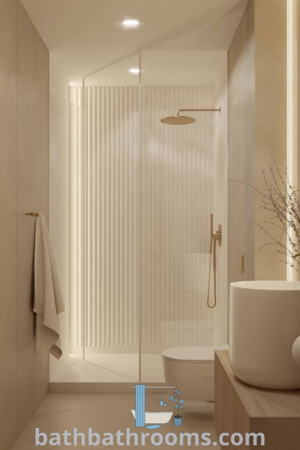 A clean and luxurious bathroom design featuring a modern toilet, reflecting contemporary washroom style and minimalist aesthetics. Discover more inspiring decor ideas for small spaces at bathbathrooms.com.