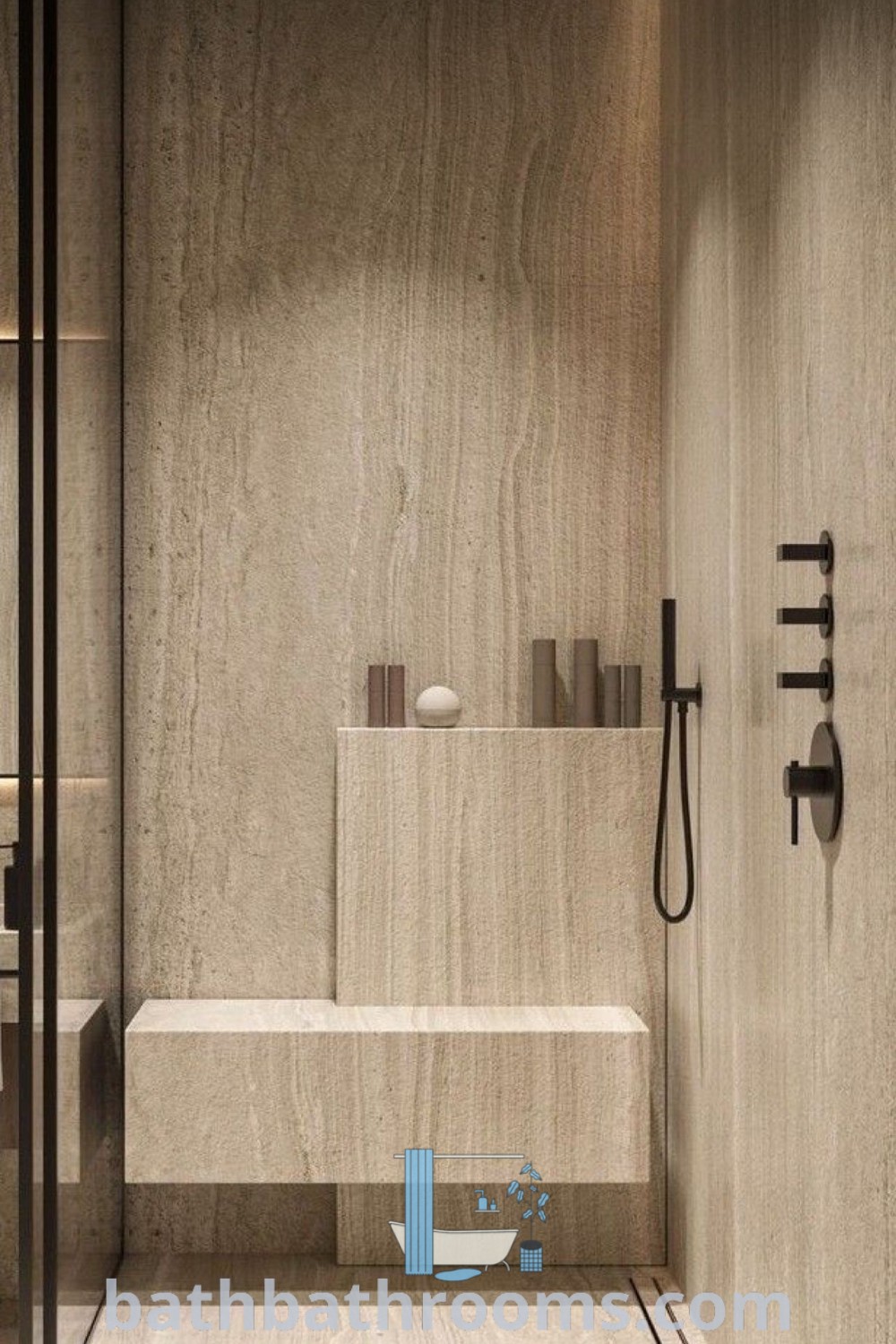 A clean and modern minimal bathroom designed for functionality, featuring a stylish shower stall that embodies luxurious decor ideas. This interior showcases minimalism and modern design trends, offering inspiring ideas for your home. Explore more at bathbathrooms.com.